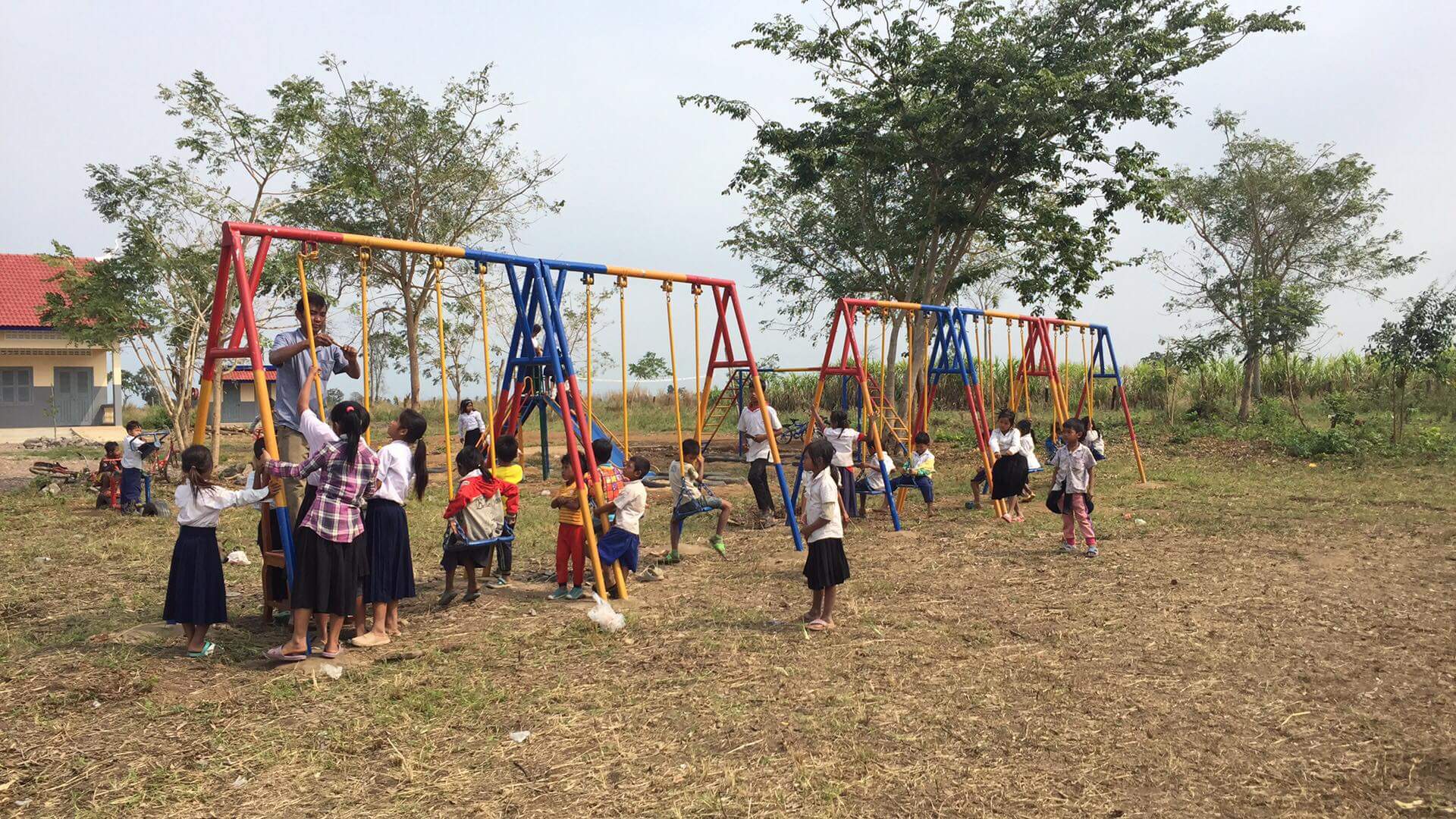 Children at Chamka Tabun Primary School, Sampov Loun District, Battambang, Cambodia