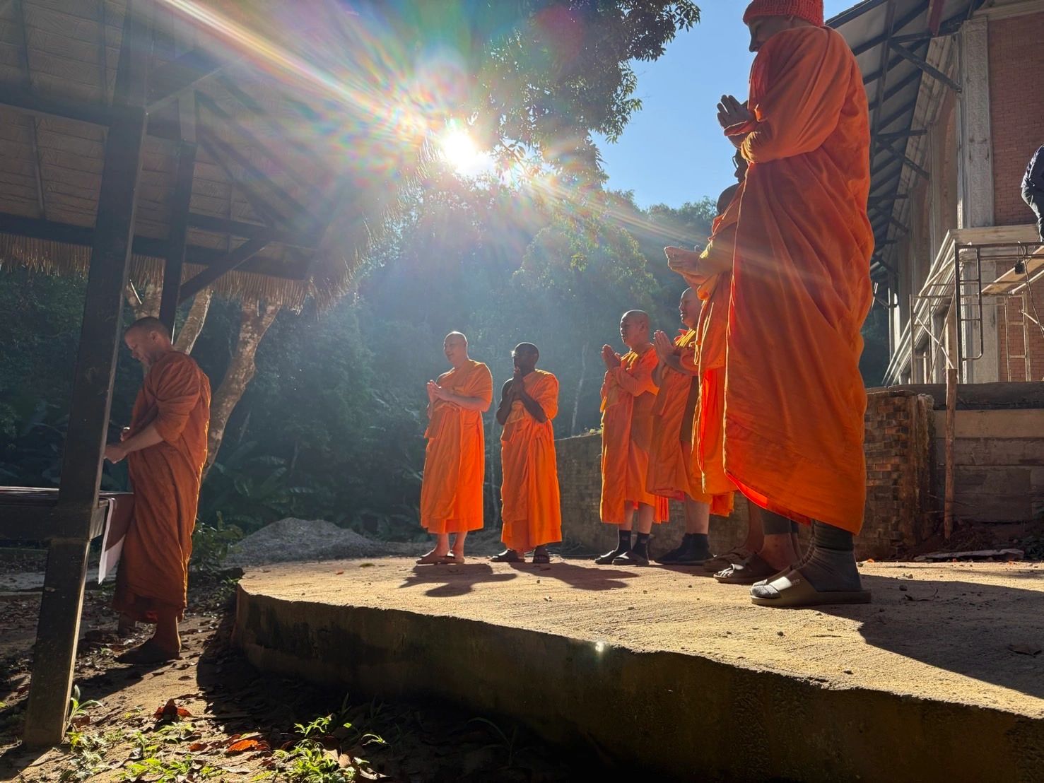 The chapel taking shape at iMonastery in Chiang Mai