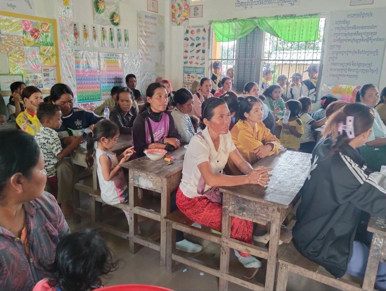 Students playing together at Trav Chuo Primary School